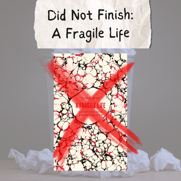 An image template with the book cover for "A Fragile Life" with a red X over it. 